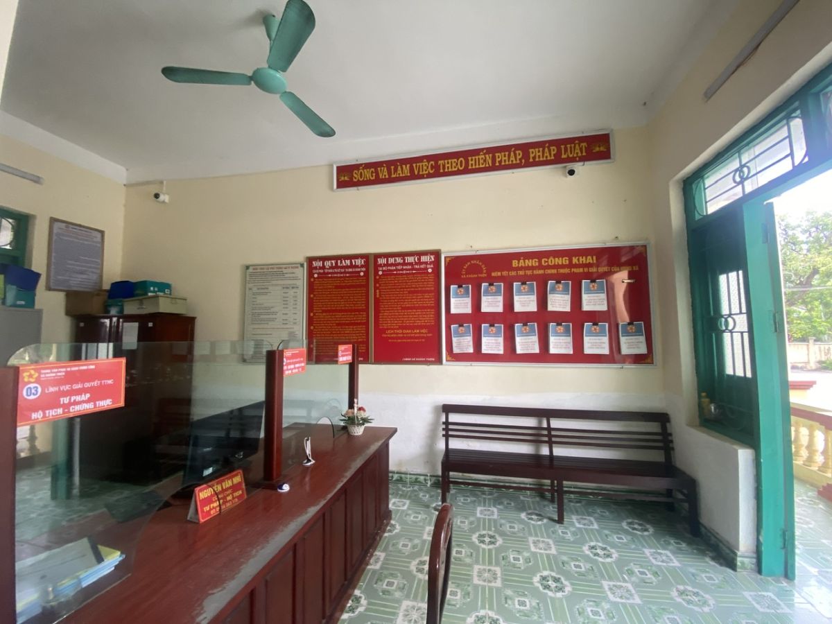 Bảng niêm yết các TTHC