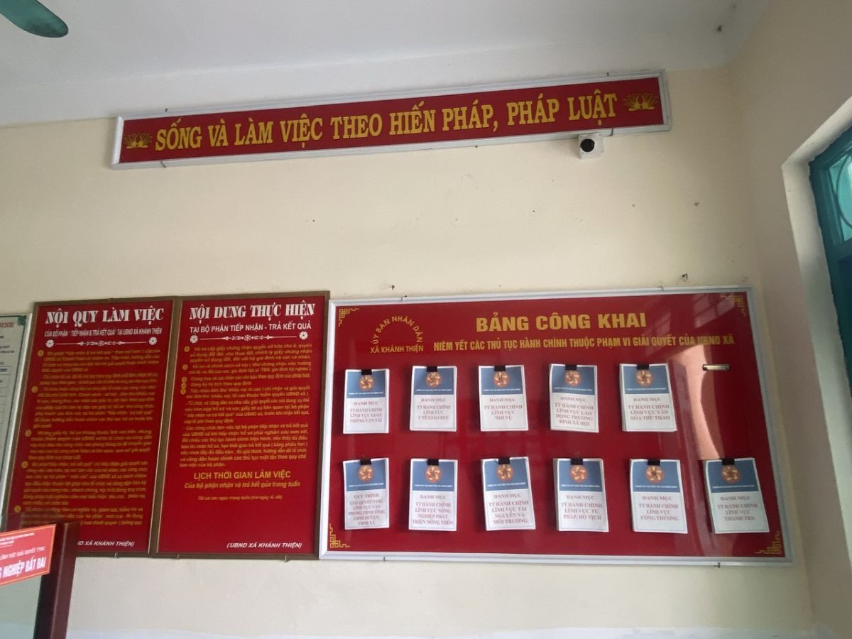 Các nội quy của Trung tâm phục vụ hành chính công